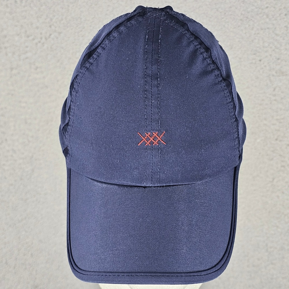 Rhone Running Mens Navy Blue Mesh Panel Baseball Cap Adjustable Hat XXX Logo